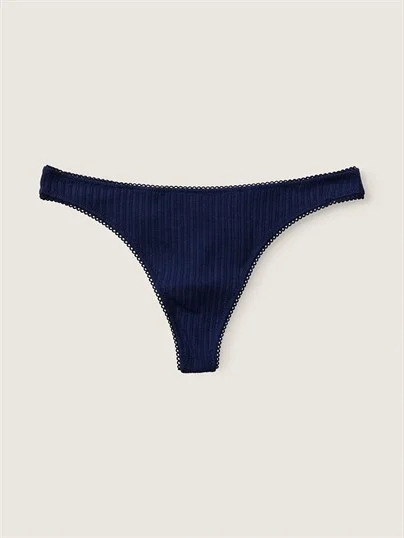 Victorias S Secret Pink Pamuklu Tanga ön görünüm