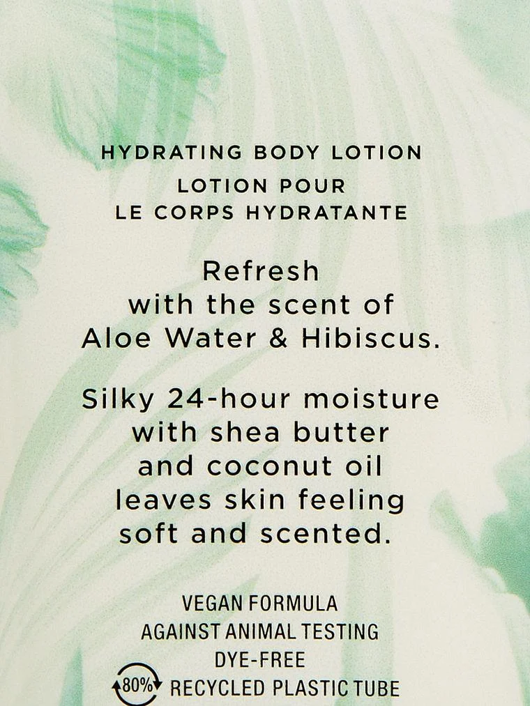 Aloe Water Hibiscus Nemlendirici Vücut Losyonu arka görünümü
