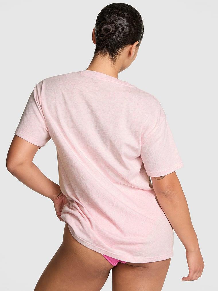 Pink Kampus Pamuklu Tisort arka görünümü