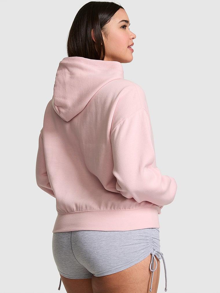 Pink Ivy Kampus Fermuarli Kapusonlu Ust arka görünümü