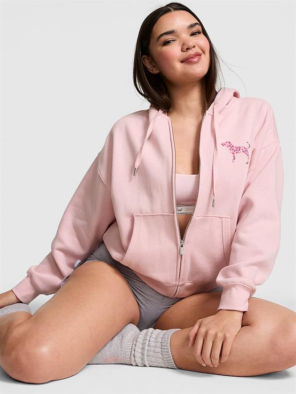 Pink Ivy Kampus Fermuarli Kapusonlu Ust