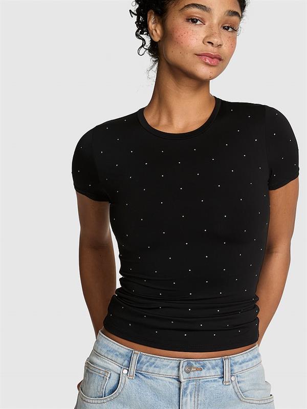 Pink Base Esnek Kısa Kollu Tisort