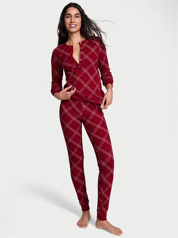 Henley Termal Uzun Pijama Takimi