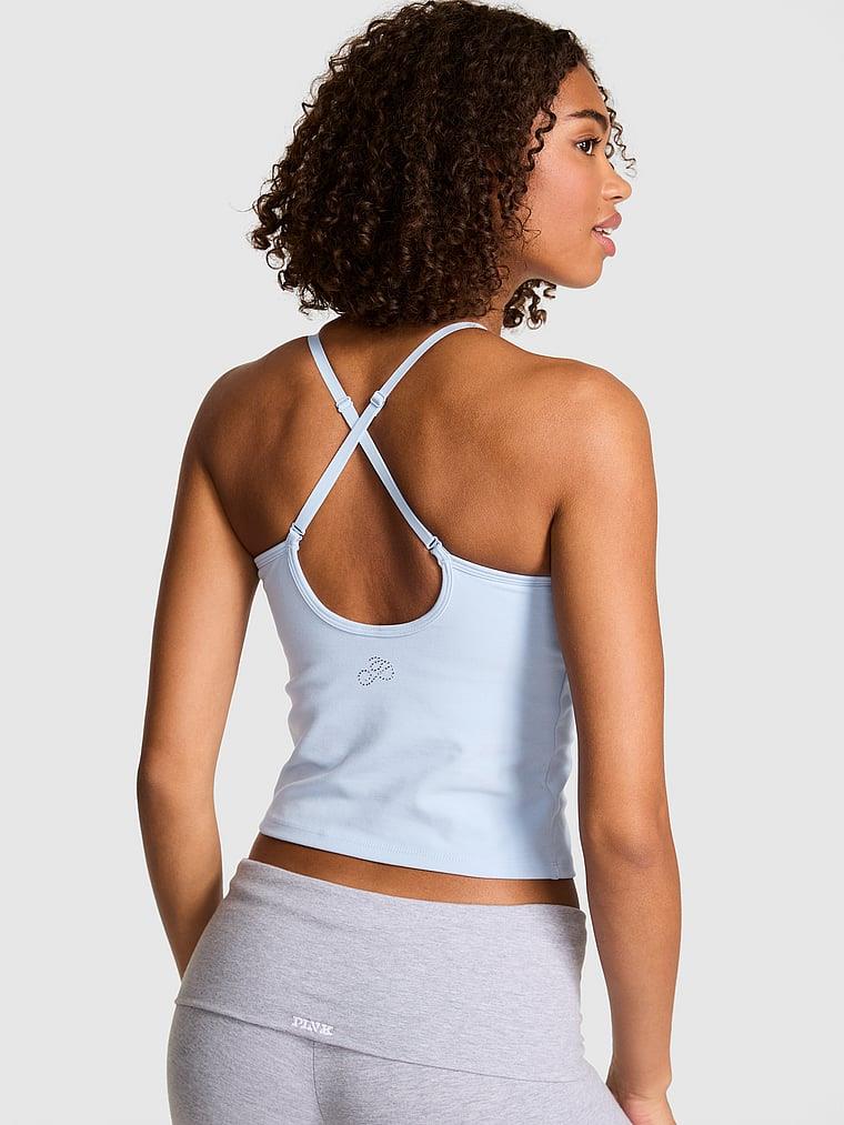 Pink Halter Yaka Sporcu Sütyeni arka görünümü