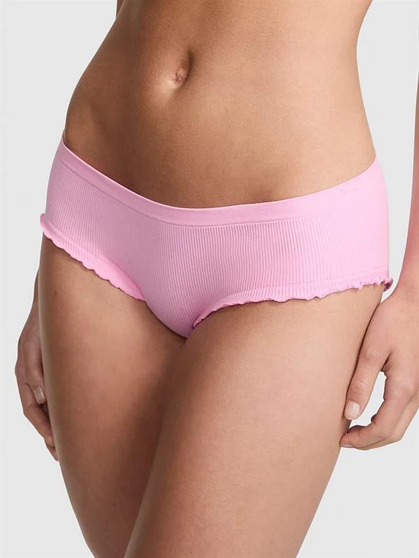 Pink Seamless Hiphugger Kulot ön görünüm