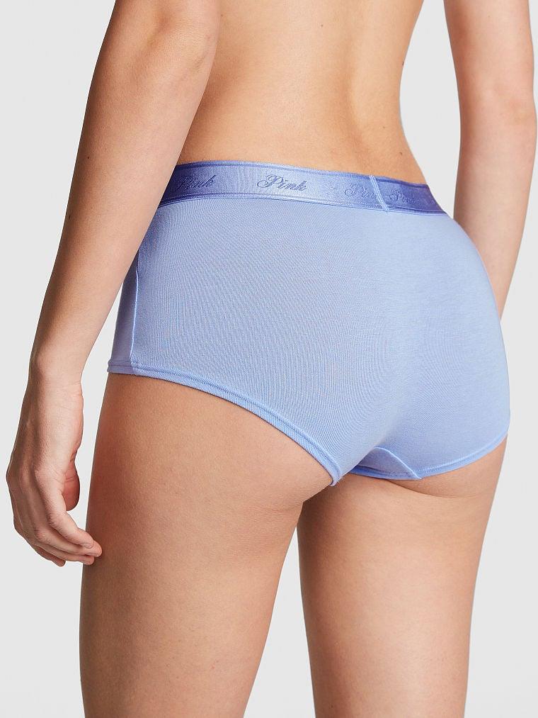 Pink Logolu Pamuklu Boyshort Kulot arka görünümü