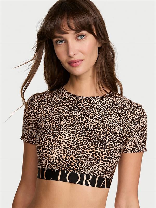 Pamuklu Kısa Kollu Bralet Crop Ust