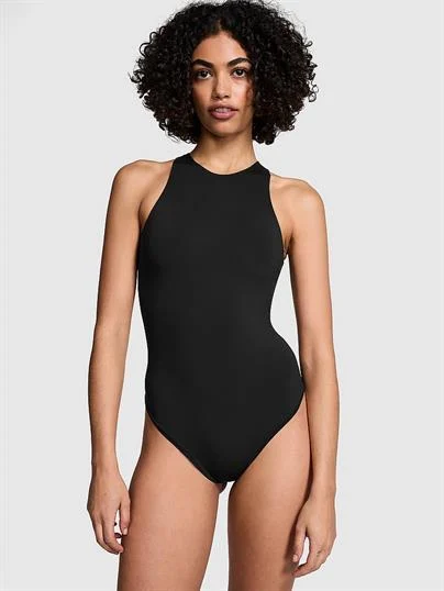 Pink Base Dik Yaka Esnek Bodysuit ön görünüm
