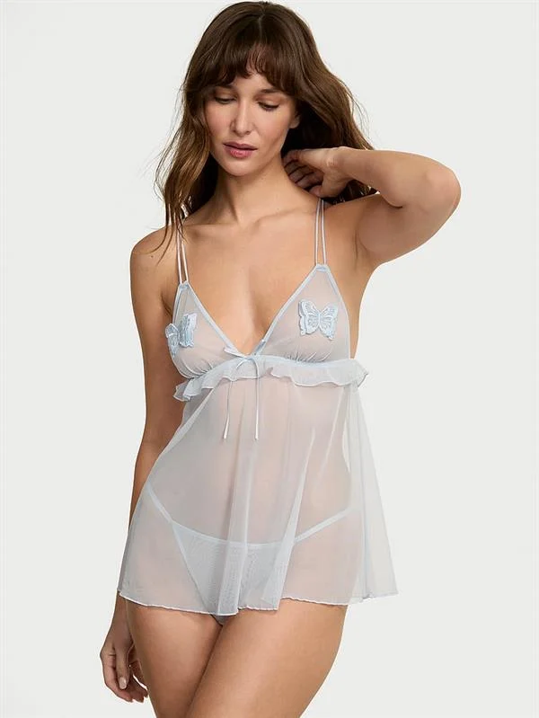 Tease Kelebekli Sifon Babydoll Takimi