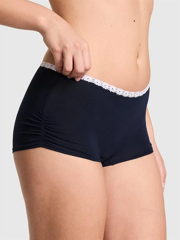 Pink Pamuklu Boyshort Kulot ön görünüm