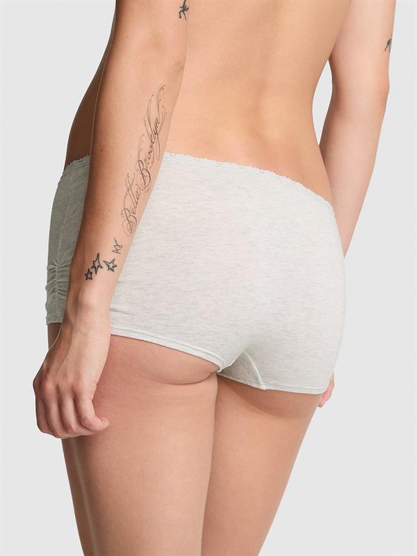 Pink Pamuklu Boyshort Kulot