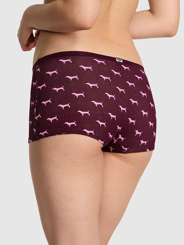 Pink Pamuklu Boyshort Kulot arka görünümü