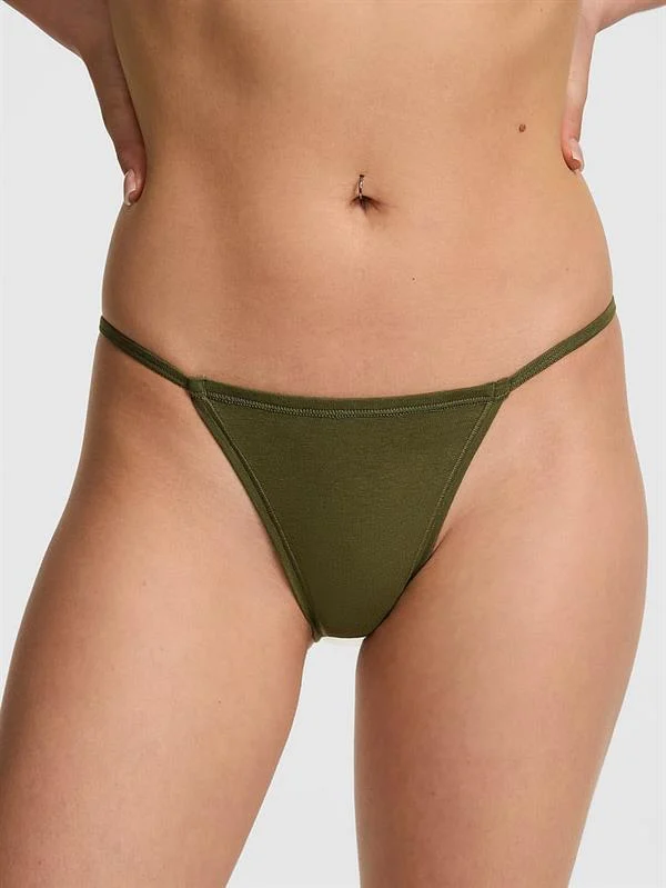 Pink Pamuklu Askili Bikini Kulot