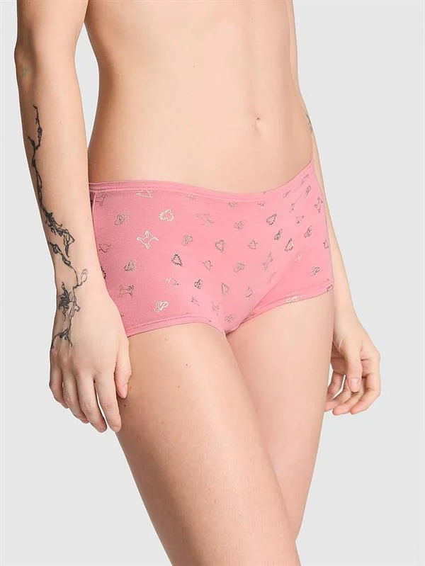 Pink Pamuklu Boyshort Kulot ön görünüm