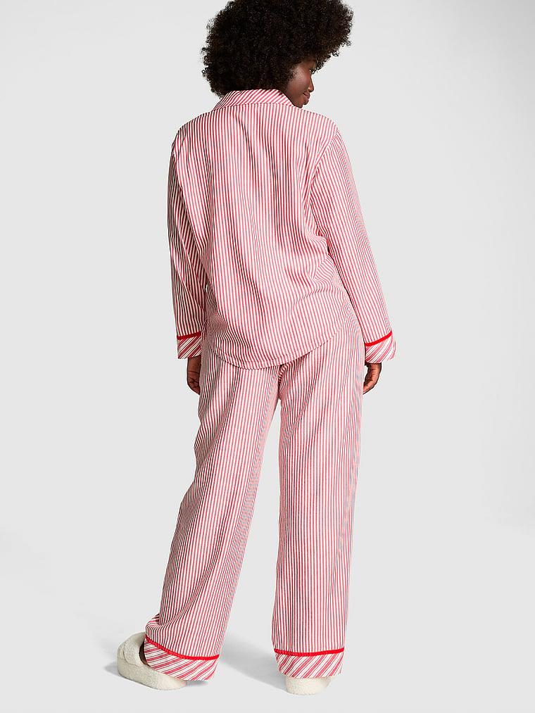 Pink Flannel Uzun Pijama Takimi arka görünüm