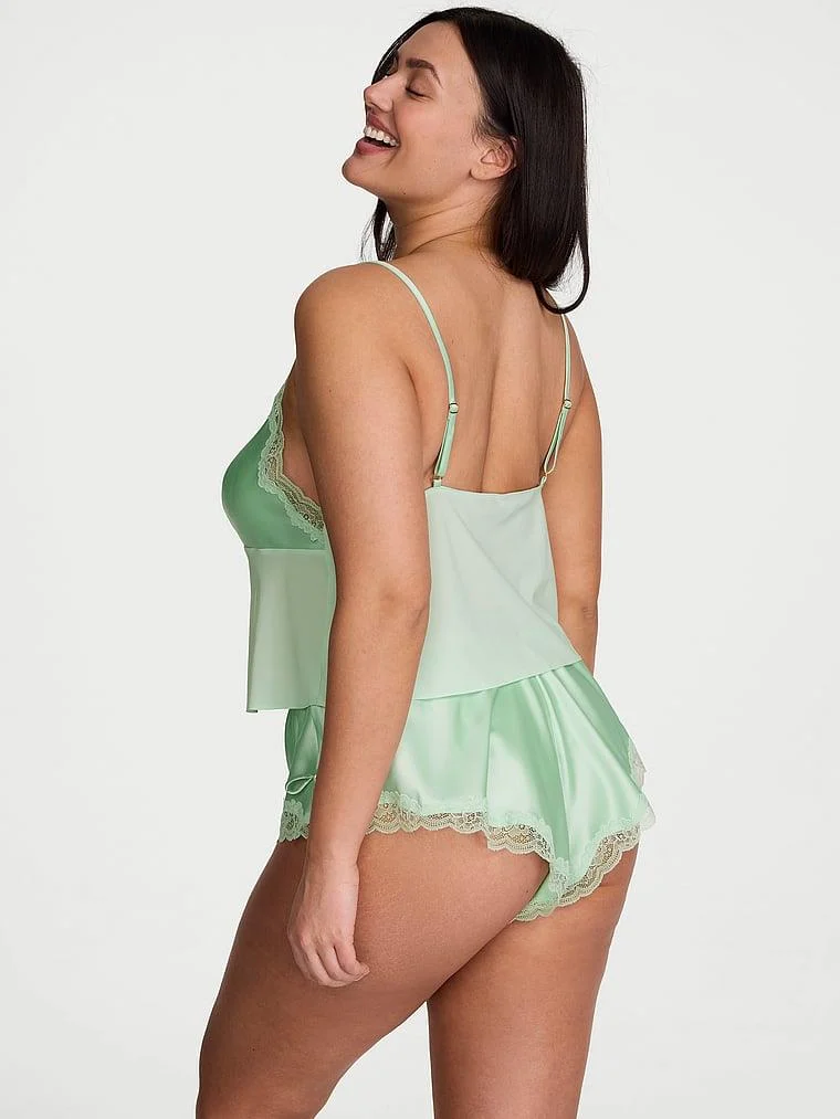 Tease Saten Ve Sifon Ucusan Atlet Takimi arka görünüm