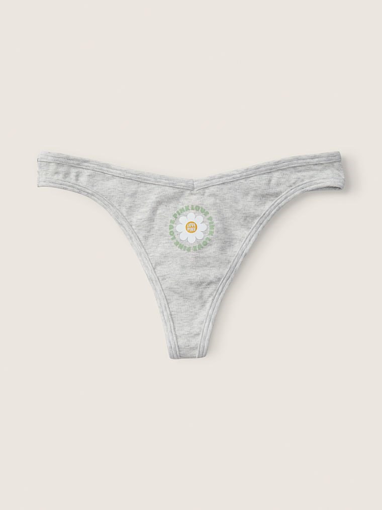 Pink Pamuk Tanga Kulot arka görünümü