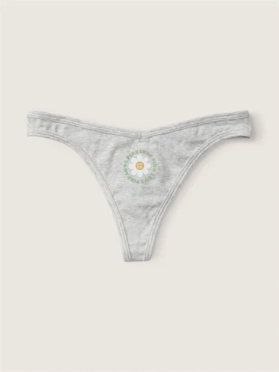 Pink Pamuk Tanga Kulot