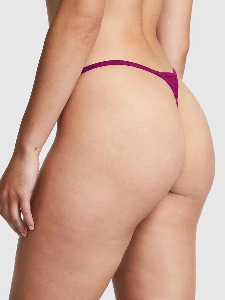 Victorias S Secret Pink Pamuklu V String Kulot arka görünüm