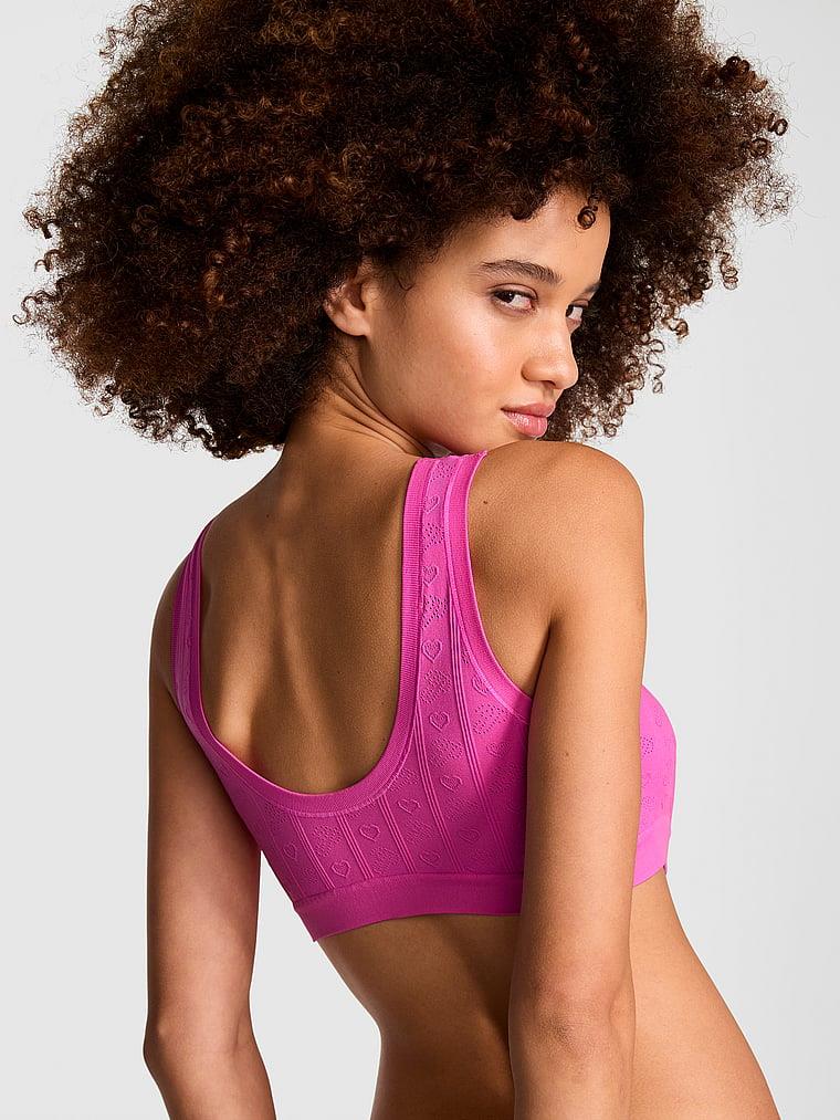 Pink Seamless Dekolteli Bralet arka görünümü