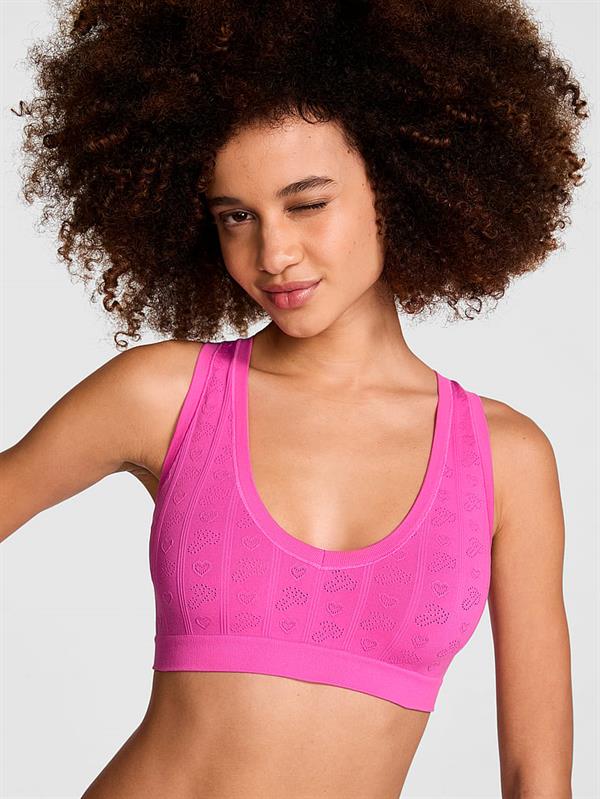 Pink Seamless Dekolteli Bralet