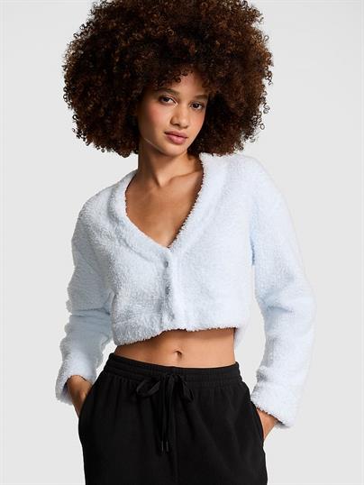 Pink Co Zzzy Pelus Crop Hirka ön görünüm