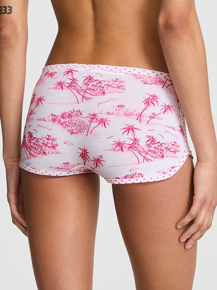 Pink Pamuklu Boyshort Kulot arka görünüm