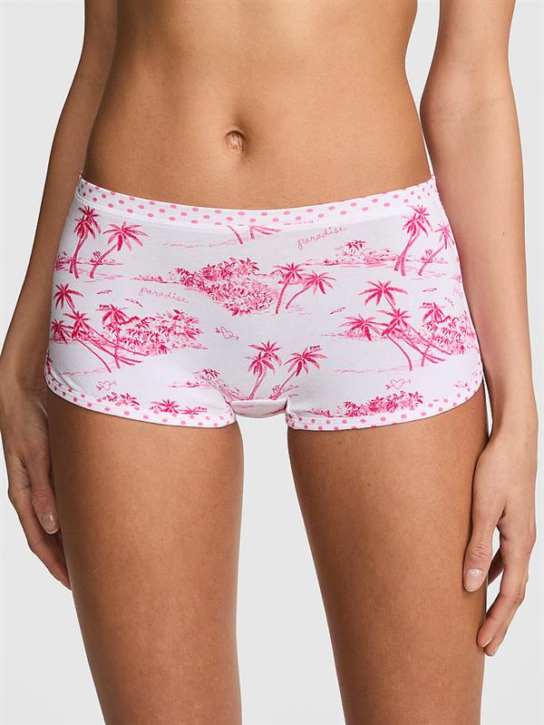 Pink Pamuklu Boyshort Kulot ön görünüm