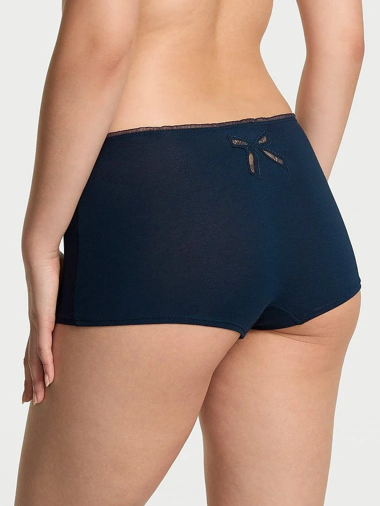 Pink Pamuklu Boyshort Kulot arka görünüm