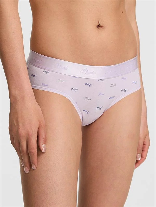 Pink Logolu Pamuklu Hiphugger Kulot ön görünüm