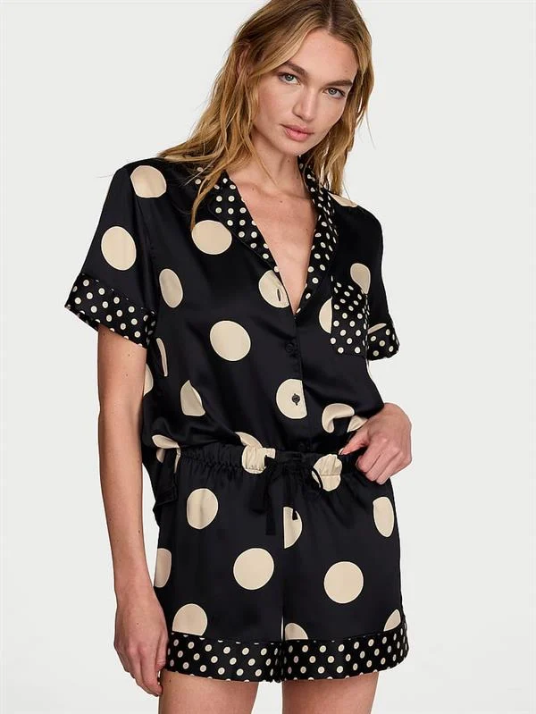 Saten Kısa Pijama Takimi