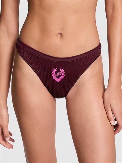Pink Seamless Derin Bacak Kesim Tanga