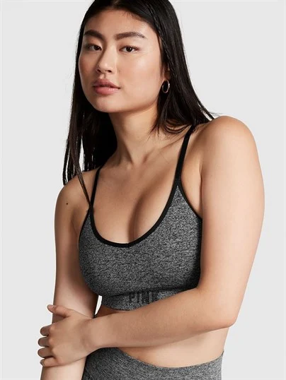 Pink Seamless Racerback Sporcu Sütyeni