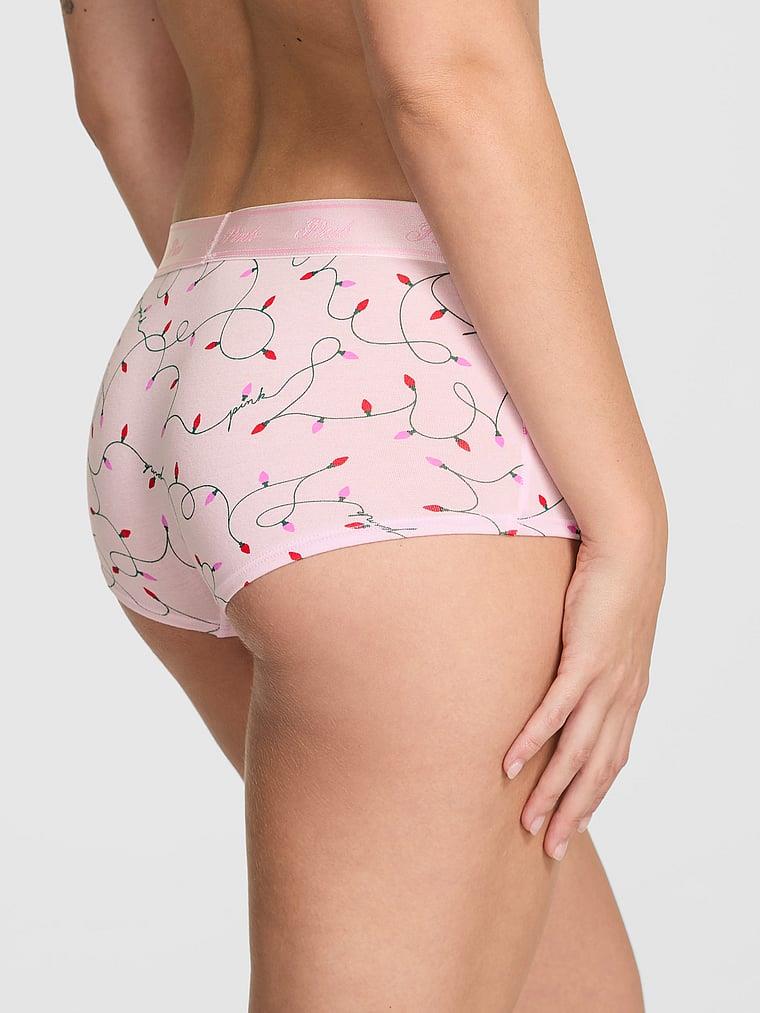 Pink Logolu Pamuklu Boyshort Kulot arka görünümü