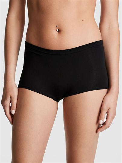 Pink Logolu Pamuklu Boyshort Kulot