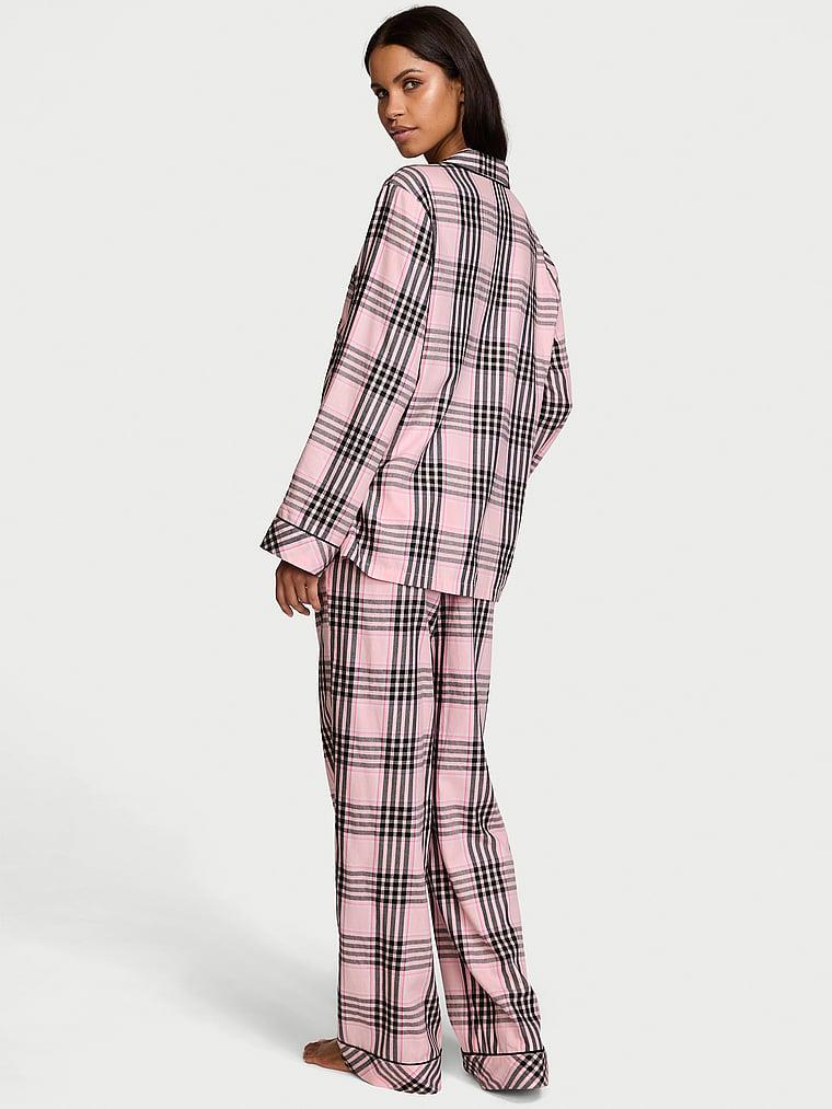 Flannel Uzun Pijama Takimi arka görünümü