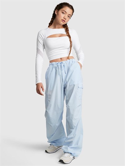 Pink Chloe X Halle Parasut Pantolon