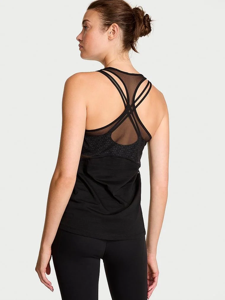 Vsx Pima Pamuklu Jersey Racerback Atlet arka görünüm