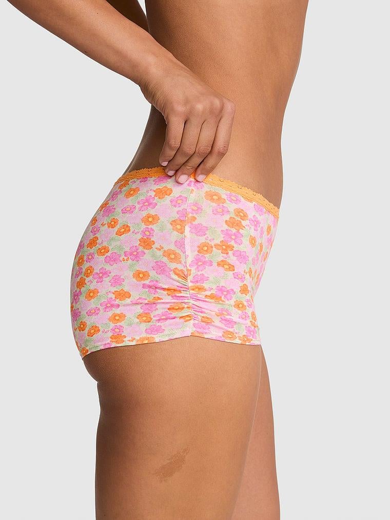 Pink Pamuklu Boyshort Kulot arka görünüm