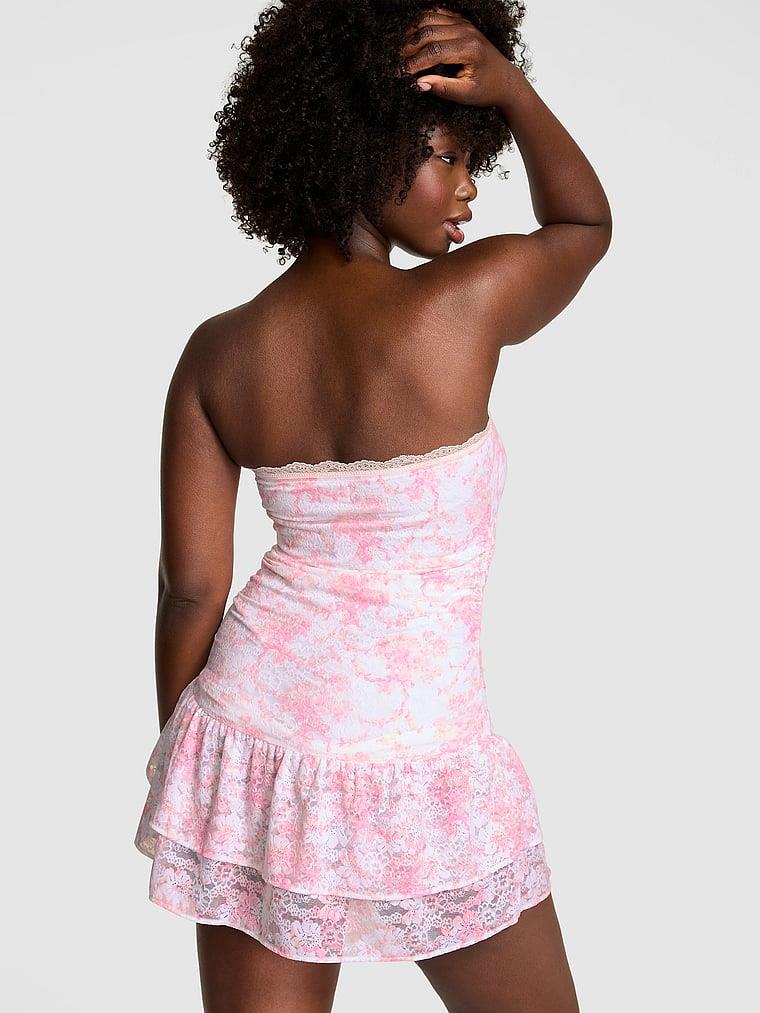 Pink Pink X Loveshackfancy Buzgulu Mini Elbise arka görünüm