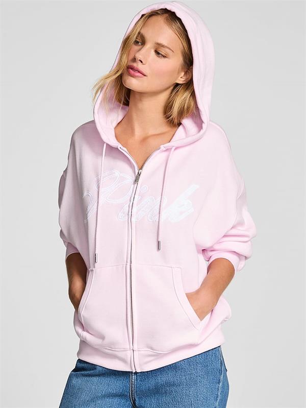 Pink Ivy Kampus Fermuarli Kapusonlu Ust