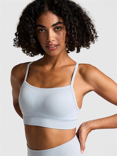 Pink Seamless Air Işıltılı Hafif Destekli Sporcu Sütyeni