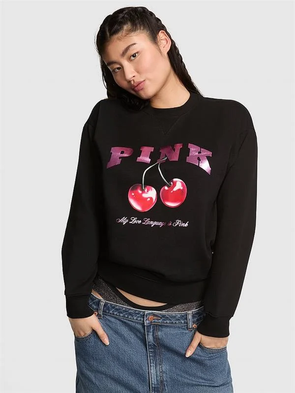 Pink Ivy Oversize Bisiklet Yaka Sweatshirt ön görünüm