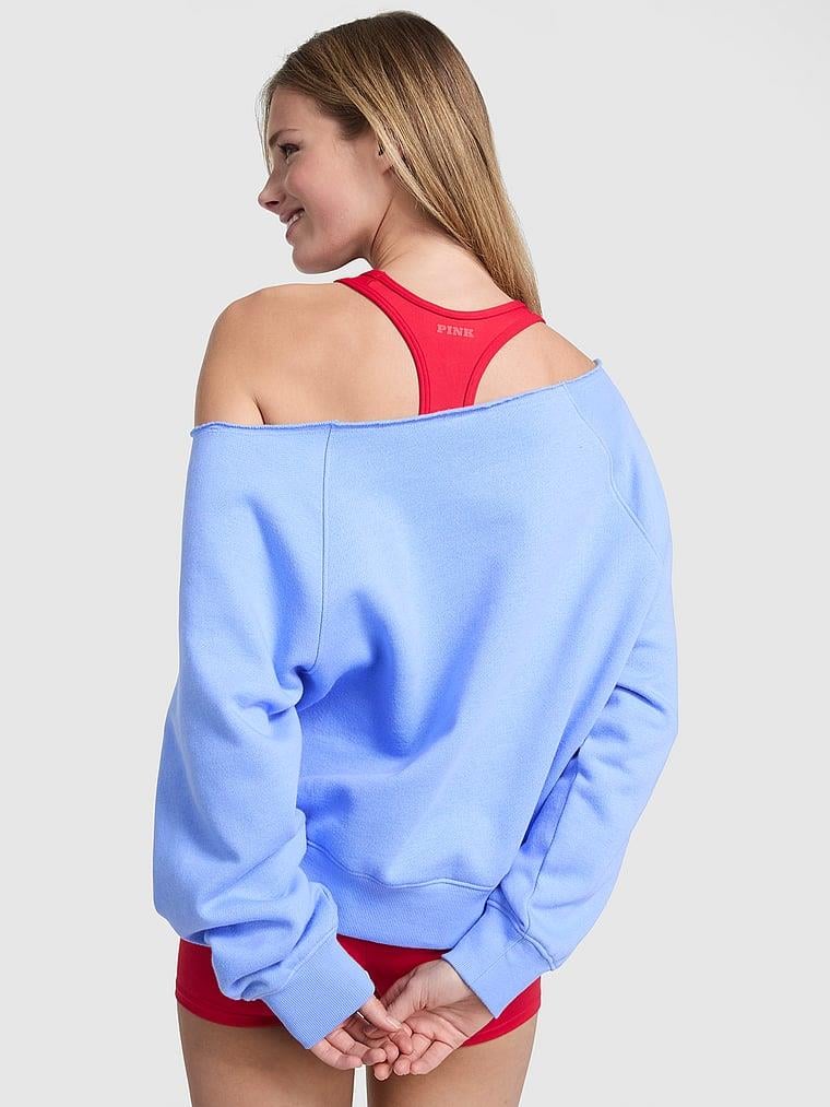 Pink Omzu Acik Sweatshirt arka görünüm