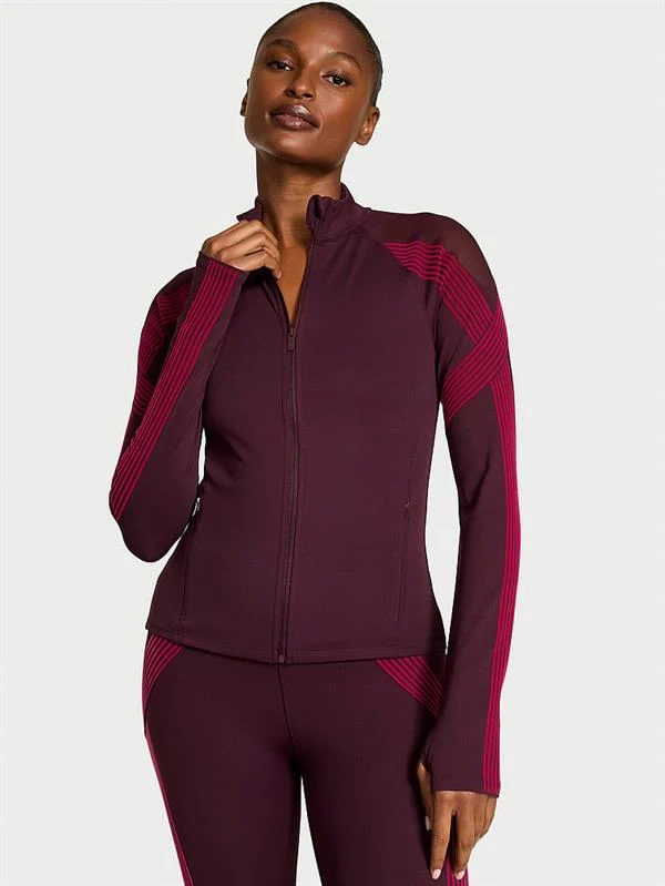 Vsx Elevate Kontrast Detayli Fermuarli Spor Ceket