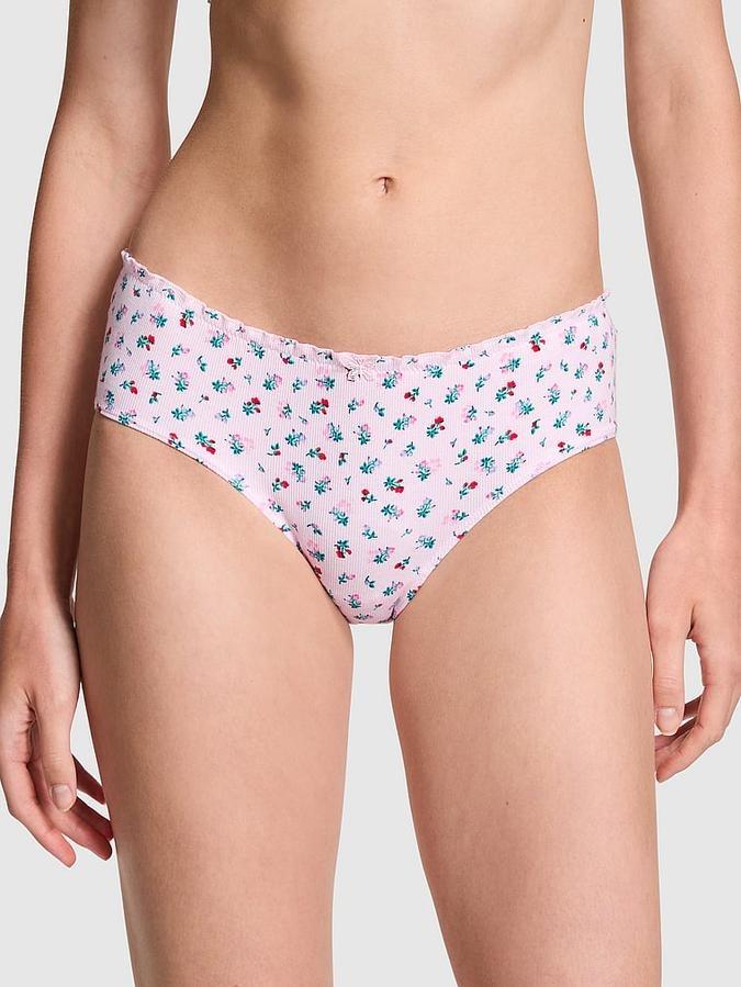 Pink Pamuklu Arkadan Baglamali Cheeky Kulot arka görünümü