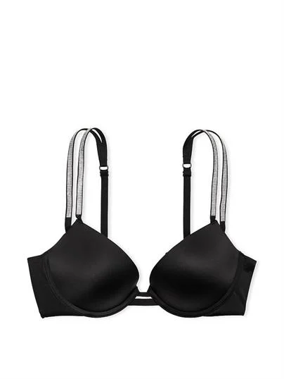 Işıltılı Cift Askili Push Up Sütyen ön görünüm