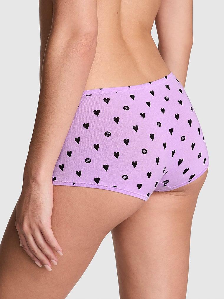 Pink Logolu Pamuklu Boyshort Kulot arka görünümü
