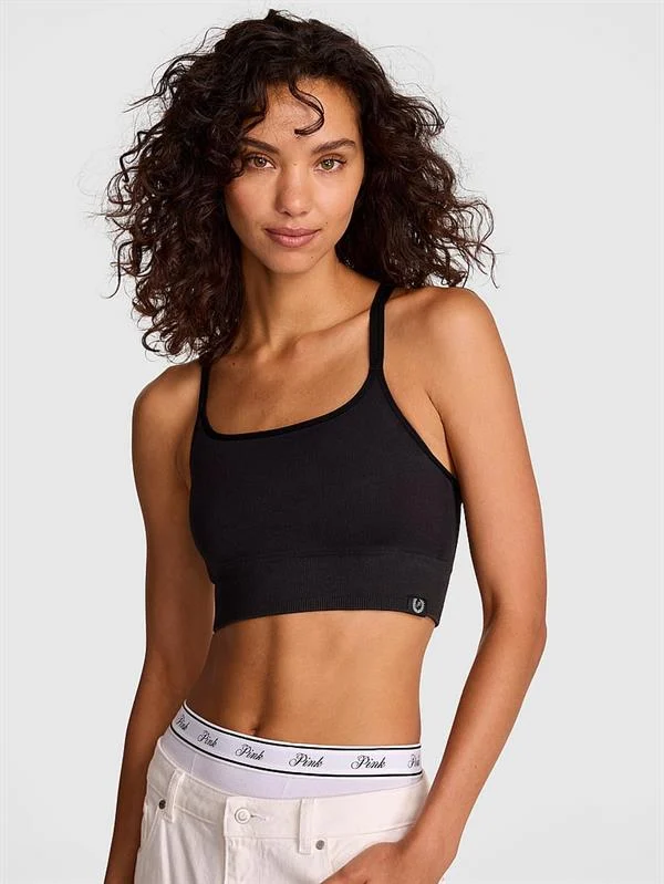 Pink Yumuşak Seamless Askili Sporcu Sütyeni