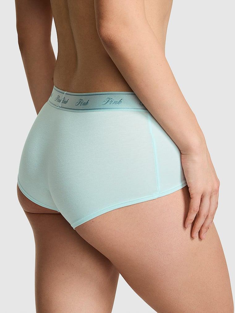 Pink Logolu Pamuklu Boyshort Kulot arka görünümü